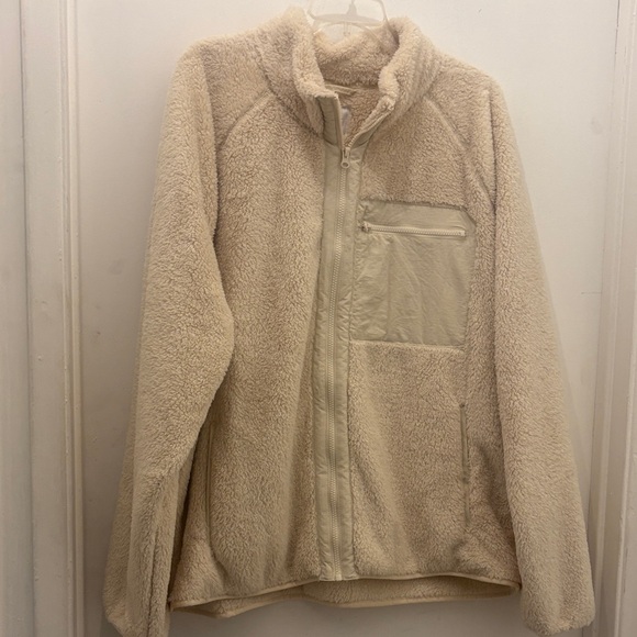 Good Fellow Men's Cream fuzzy fleece Performance Jacket size XXL new - Picture 3 of 10